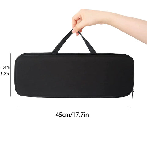 Black carrier bag for All In One Fishing Pole Combo Kit with telescopic rods and spinning reels, size 45cm x 15cm
