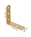 Gold stainless steel 90 degree L bracket from 20 Piece L Bracket Set Stainless Steel Corner Braces 90 Degree Right Angles With 60 Screws For Wood Shelves Chairs Tables Dressers And Other Furniture 2.32 By 2.32 Inches Rustproof Indoor Outdoor Built To Last