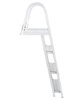 76-Inch 3-Step Marine Boarding Ladder, Heavy-Duty Aluminum, Saltwater And Freshwater Resistant, 300 Lb Capacity, Rugged Dockside Boat Access Ladder For Easy Water Exit. Side view.