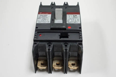 Rock Solid 400 Amp 3 Pole Molded Case Circuit Breaker Featuring Digital Solid State Lsi Protection And Electronic Current Limiting, front view with terminals.
