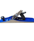 Kick Some Sawdust With This Solid Cast Iron Jack Plane Number Six featuring a blue base and carbon steel blade side view.