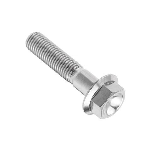 Flange hex bolt, M10x45mm, titanium Ti, 1.25 pitch, silver