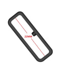 Rock Solid Silicone Keeper Rings For Watch Bands No Dangle Drama Quick Snap Retainer Clips in black, 22mm size view.