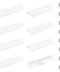 Self Stick Finger Edge Drawer Pulls Pack Of 8 White 150mm Aluminum Alloy Invisible Cabinet Handles For Cabinets Drawers Wardrobes Modern Sleek Look No Drill Easy Install