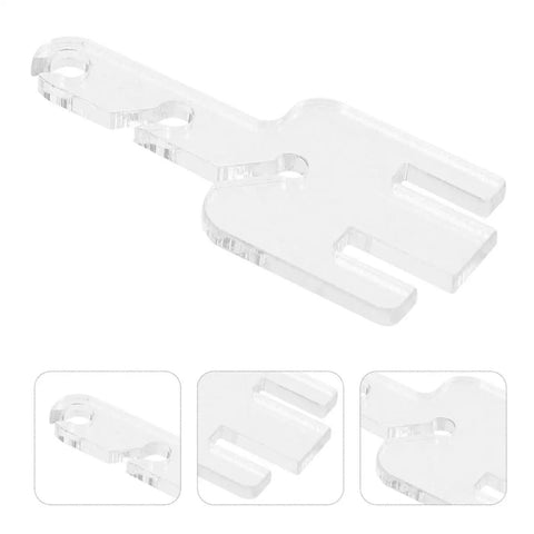 10 Pack Yarn Tensioner Adapters For Addi Knitting Machines Removable Yarn Tension Control Parts Boost Knitting Efficiency And Precision Compatible With King Brand Machines, clear plastic