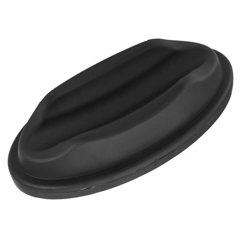 Front Wheel Riser Block For Indoor Bike Trainer Stand Non Slip Floor Protection Pad in black, side angle view