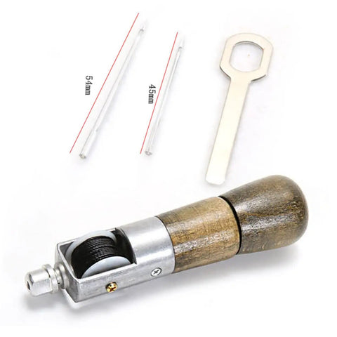 Leather Stitching Machine Hand Sewing Tool For DIY Crafts Handy And Pro Grade Portable Leather Sewing Device with wooden handle