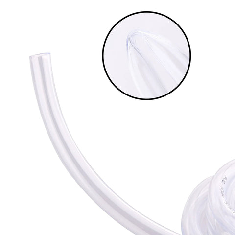 Clear vinyl tubing, 3/8 in ID (1/2 in OD) PVC, food-grade, 10 ft length
