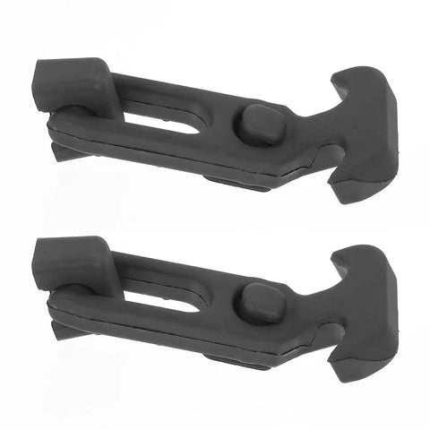 6 Pack T Handle Rubber Latches for Drawers Toolbox and Cooler Replacement Buckles, close-up view of two latches.