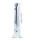 Heavy Duty Hardened Steel Socket Wrench For RV Water Heater Element Removal, 25cm long, 4.8cm wide tubular spanner.