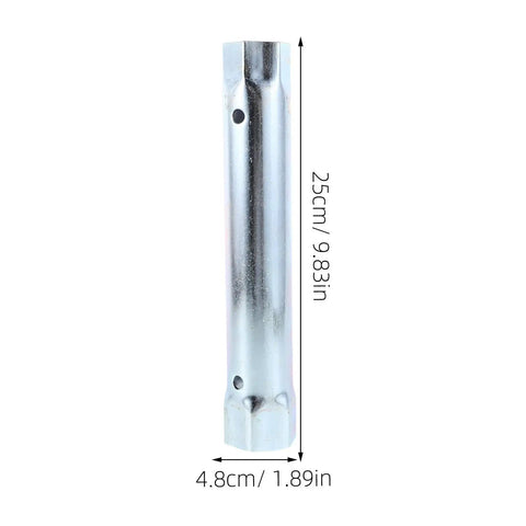 Heavy Duty Hardened Steel Socket Wrench For RV Water Heater Element Removal, 25cm long, 4.8cm wide tubular spanner.