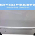 Two wheels at the back of the No Sweat Super Compact 1.34 Cu Ft Portable Washing Machine for easy mobility.