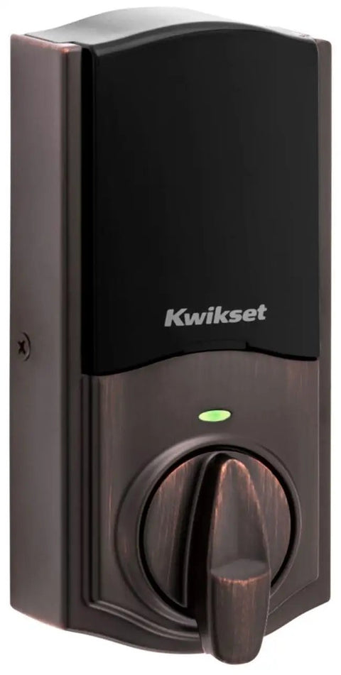 Back view of Traditional Home Connect Keypad Smart Lock Deadbolt With 10 Button Keypad One Touch Locking 250 User Codes Z Wave 700 SmartKey Satin Nickel Finish Backward Compatible With Existing Hubs And Panels