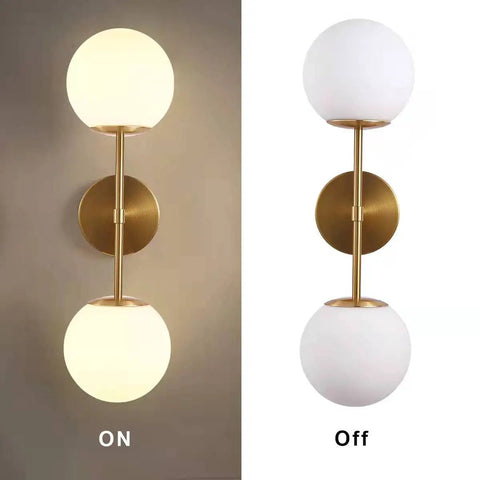 Globe Wall Sconce 21 Inch Modern Milk Glass Globe Light For Bathroom Vanity Mirror Living Room Hallway And Stairs Nordic Style LED Fixture Chic Yet Practical Home Lighting For A Cozy Modern Vibe