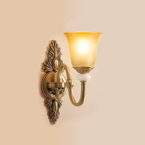 Amber Glass Lampshade Replacement For Industrial Table Lamps, One And Five Eighths Inch Fitter, Warm Vintage Glow