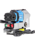 Lightweight Portable Magnetic Drill Press Built Like A Tank With Massive 3300 Lbs Pull Force And Compact Low Profile Design For Hassle Free Metalworking Up To One Three Eighths Inch Diameter, showing control buttons and power cord.