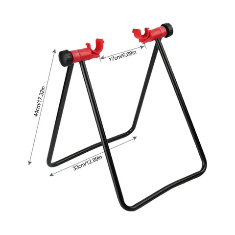 Garage Ready Vertical Triangle Bike Stand For Indoor Parking And Maintenance, Space Saving Display Holder in black metal