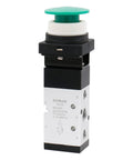 Pneumatic Mechanical Valve MV522PB 2 Position 5 Way Momentary Green Mushroom Button Manual Control Type For Air Systems