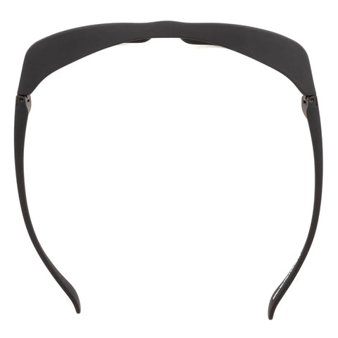 Back view of Fitover Radiation Safety Glasses Large Black Plastic Frame With Permanent Side Shields Designed To Fit Over Prescription Glasses