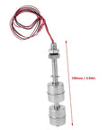 Stainless Steel Double Ball Float Switch For Water Level Control In Tanks, Pools, Sinks, And Fish Tanks, 100mm length with wires