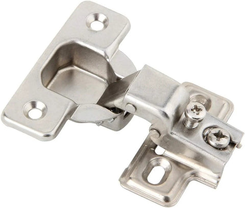 Soft Close Face Frame Concealed Cabinet Hinges 105 Degree Self Closing 6 Pack With Steel Nickel Plated Finish single hinge view