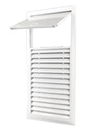 Heavy Duty Aluminum Louvered Vent Access Panel Custom Cut Sizes For Drywall Hatch with hinge and grid design.
