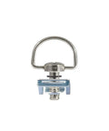 Front view of One Quarter Turn D Ring Quick Release Race Fasteners Clip Style Type C For Motorcycle Fairings Silver 14mm