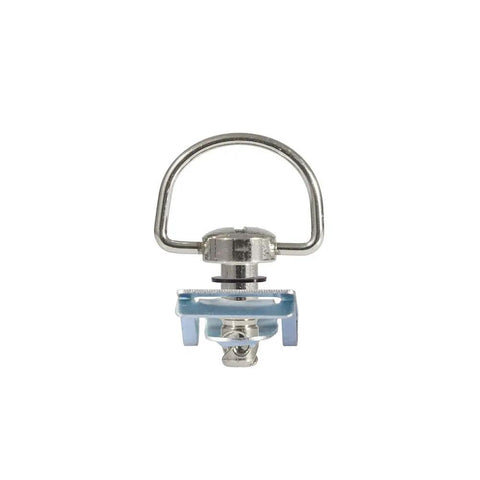 Front view of One Quarter Turn D Ring Quick Release Race Fasteners Clip Style Type C For Motorcycle Fairings Silver 14mm