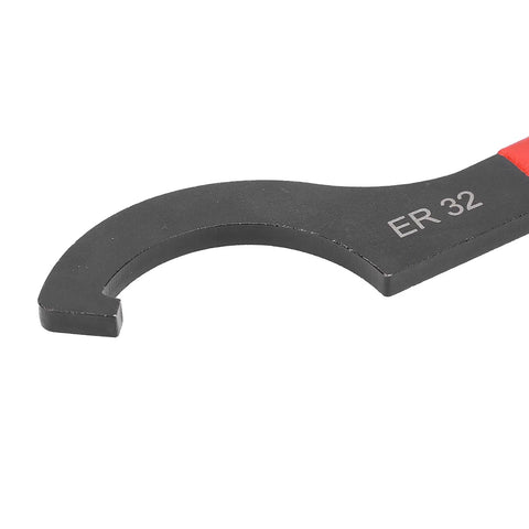 Heavy Duty ER32 Collet Wrench Made From High Speed Steel For Lathe Machines With 48-52HRC showing wrench head with ER32 designation.