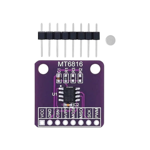 Magnetic Encoder Detector Sensor Module For Robotics And Industrial Automation Ultra Fast 12 Bit Precision Angle Measurement