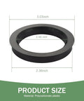 4 Pack Hub Centric Ring Set, 60.1 Mm To 73.1 Mm Wheel Bore Adapters, polycarbonate ring dimensions shown in inches.