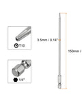 Top Shelf T10 Security Torx Bits Two Pack Made From Tough S2 Steel With A Beefy One Quarter Inch Hex Shank Six Inches Long