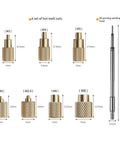 Nut Insertion Kit For 3D Printing Projects M2 To M8 Changeable Tips Metal Construction For Precise Thread Pressing And Iron Tip Nut