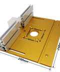 Heavy Duty Aluminum Router Table Insert Plates 3 Pack, 240x200mm, aluminum, for precise wood milling and trimming.