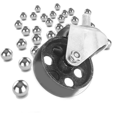 Cast Iron Caster Wheels For Transmission Jacks Pack Of 4 Replacement Parts 12mm Stem Wheel Dia 2.1 Inch Height 4 Inch Each