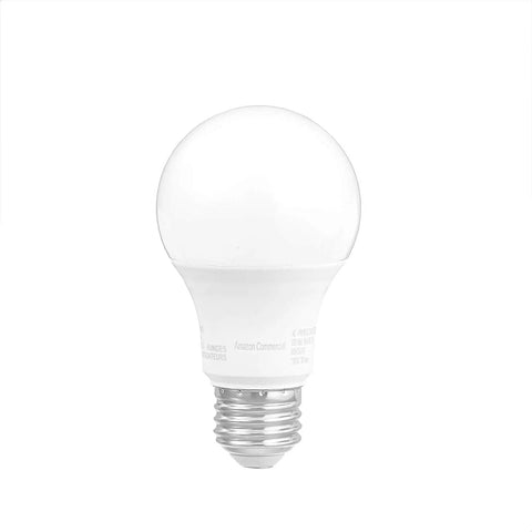 Front view of a single 60 Watt Equivalent LED Bulbs Pack of 50 Soft White 800 Lumens Dimmable Energy Star and California Compliant E26 Base A19.