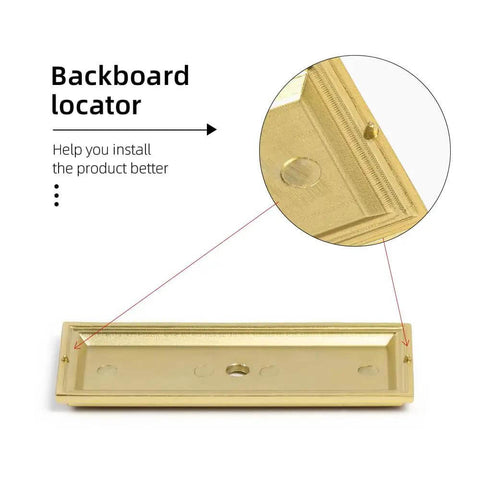 Backplate of Brushed Gold Cabinet Knob With Classic Square Backplate Set Of 6 Modern Zinc Alloy Drawer Knobs For Furniture, Rust Resistant