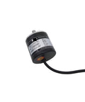 Side view of Rotary Encoder TRDJ100RZ Incremental Encoder With Stainless Steel Shaft And Aluminum Shell For High Reliability Long Life.