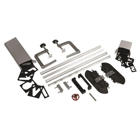 Knockout Sign Making Kit For Router Stencils with half inch letter templates and number guides on a white background.