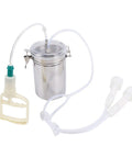 Manual Milking Machine With Two Thousand Milliliters Stainless Steel Bottle Portable Milking Kit For Dairy Farm And Milk Plant