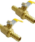 5/8 Inch PEX Brass Ball Valve Pack Of 2 For Cold And Hot Water Shut Off Push To Connect, Tool Free Install