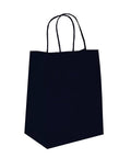 Glossy Kraft Gift Bags 8x4.75x10 Inches, 250 Count Twist Handle Gift Carry Bags in black color, premium finish