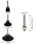 Five Pack Disc Pad Holder Set With Quick Change 1 Inch 2 Inch 3 Inch Pads, One Quarter Inch Shank For Die Grinder Accessories