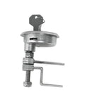 Tough As Nails Stainless Steel Flush Pull Handle With Turning Lock Design, heavy-duty locking mechanism for doors.