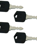 Four Pack Forklift Ignition Keys 212 Replacement Starter Key Set Pro Grade Heavy Duty For Daewoo Forklift Equipment With OEM Reference Numbers Aftermarket Quality Easy Install Durable Cut Keys, four black plastic keys
