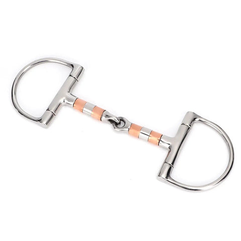 Stainless Steel Dee Bit Snaffle Horse Bit With Copper Roller for a smooth comfy ride and solid control 5 inch mouth