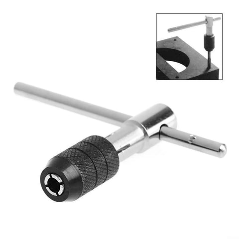 Heavy Duty Adjustable Ratcheting Tap Wrench With T Handle Screwdriver Die Tool For M3 To M6 Alloy Steel Perfect Fast Machine Repair In The Shop, alloy steel tap wrench