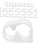 20 Pcs Lab Flow Control Clamps 1/4 To 5/16 Inch White Plastic Adjustable Tube Valves