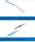 Close-up of copper platinum wire and replaceable alligator clip from Antistatic ESD Wrist Strap Adjustable Band 6 Pack