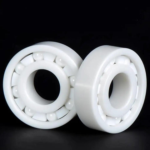 Top Tier Zirconia Full Ceramic Ball Bearings Run Ultra Fast And Stay Cool Under Load, sized 6216ce, white color.
